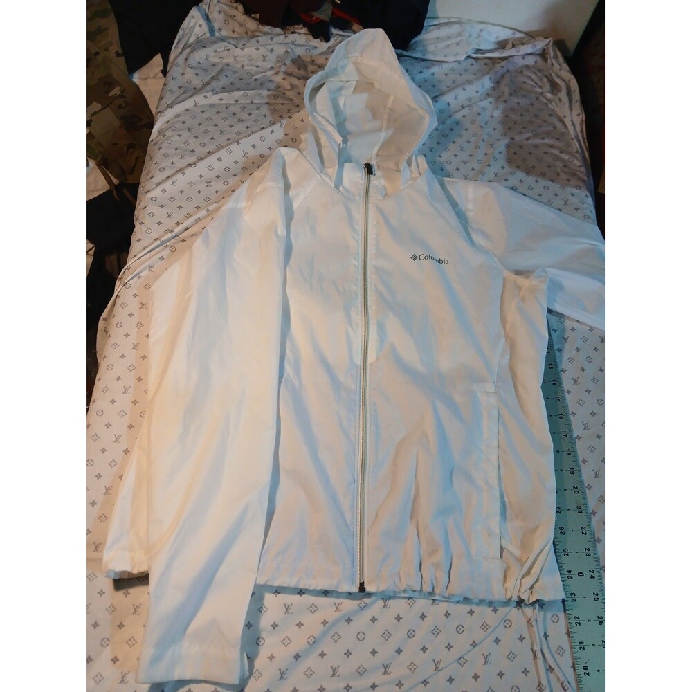 Columbia Women's XL Switchback III Hooded 100% Waterproof Jacket White